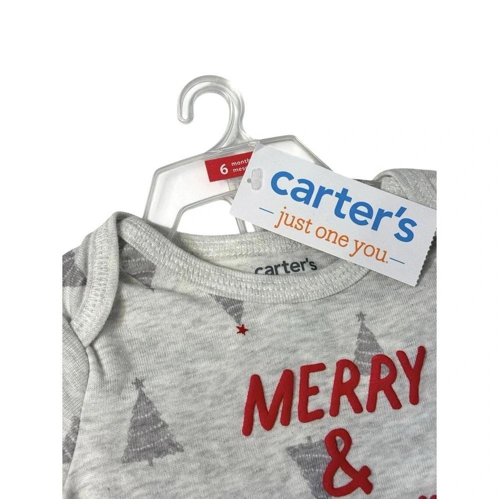 Carter's Just One You Size 6‎ Months Merry & Bright Christmas Bodysuit Pant Set